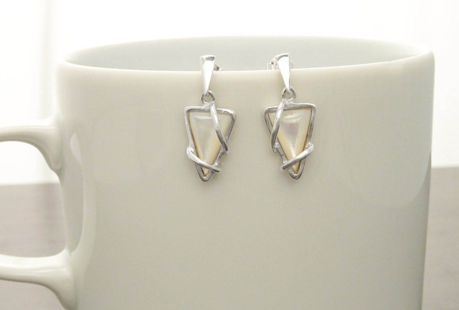 Unique, Original, Bijoux, Femme, Boucles d'Oreilles, Nacre, Cadeaux, Argent, 925, Filigrane, Urbain, Bohème, Envoie Rapide, Paypal, Noel,