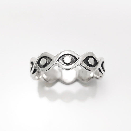 Bague Mauvais Oeil Argent 925 Bijou Talisman Porte Bonheur