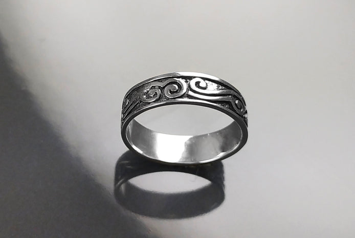 Bague Gothique Argent 925 Anneau Biker Rock Bijou Pirate Style Baroque Cadeau Femme