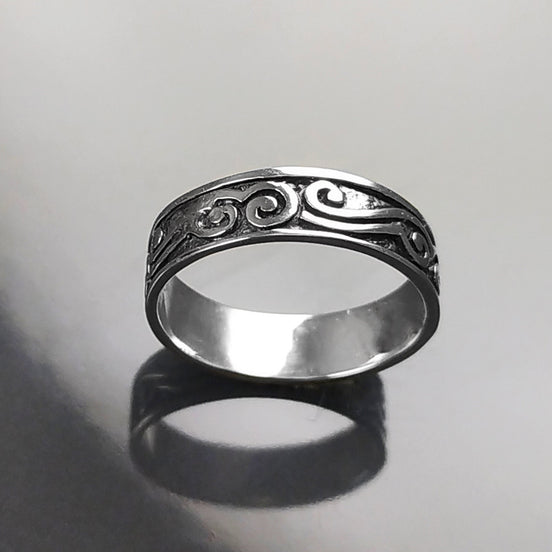 Bague Gothique Argent 925 Anneau Biker Rock Bijou Pirate Style Baroque Cadeau Femme