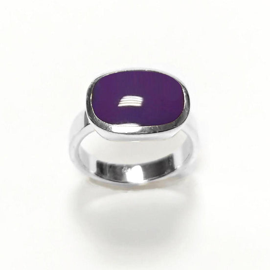 Bague Améthyste Fine en Argent Massif 925, Pierre de Naissance Février